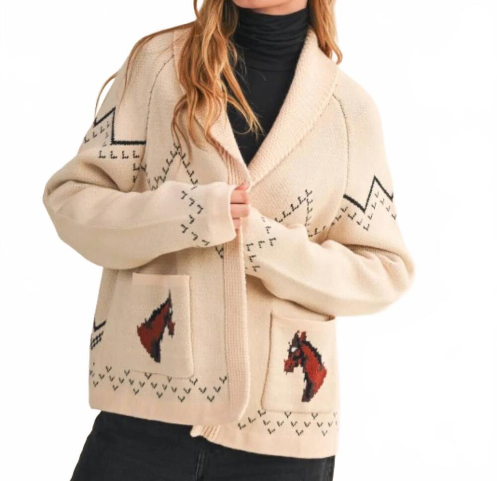 NEW &MERCI delmar sweater cardigan in beige taupe